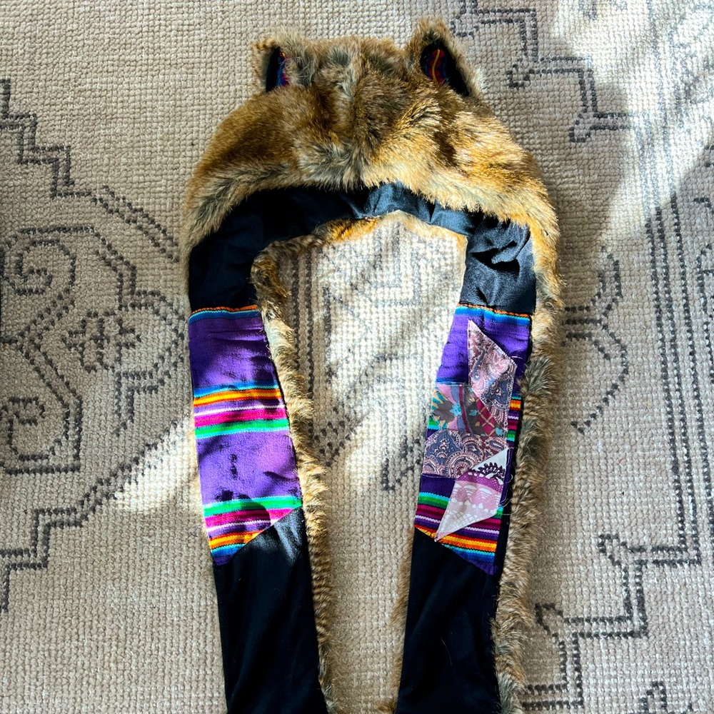 Cat hat/hood rave/festival wear with gloves